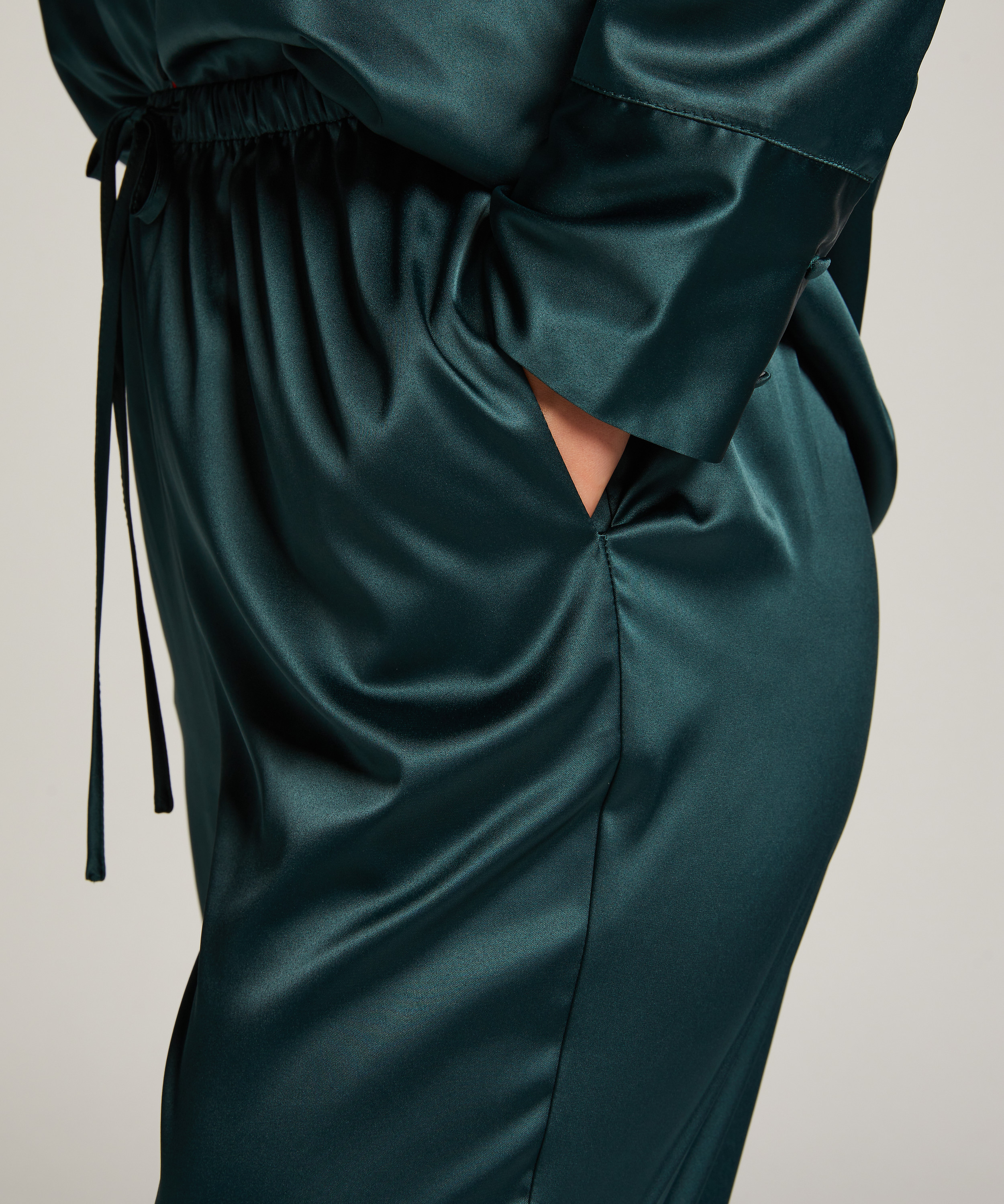 Pantalón de satén, Rosa, main