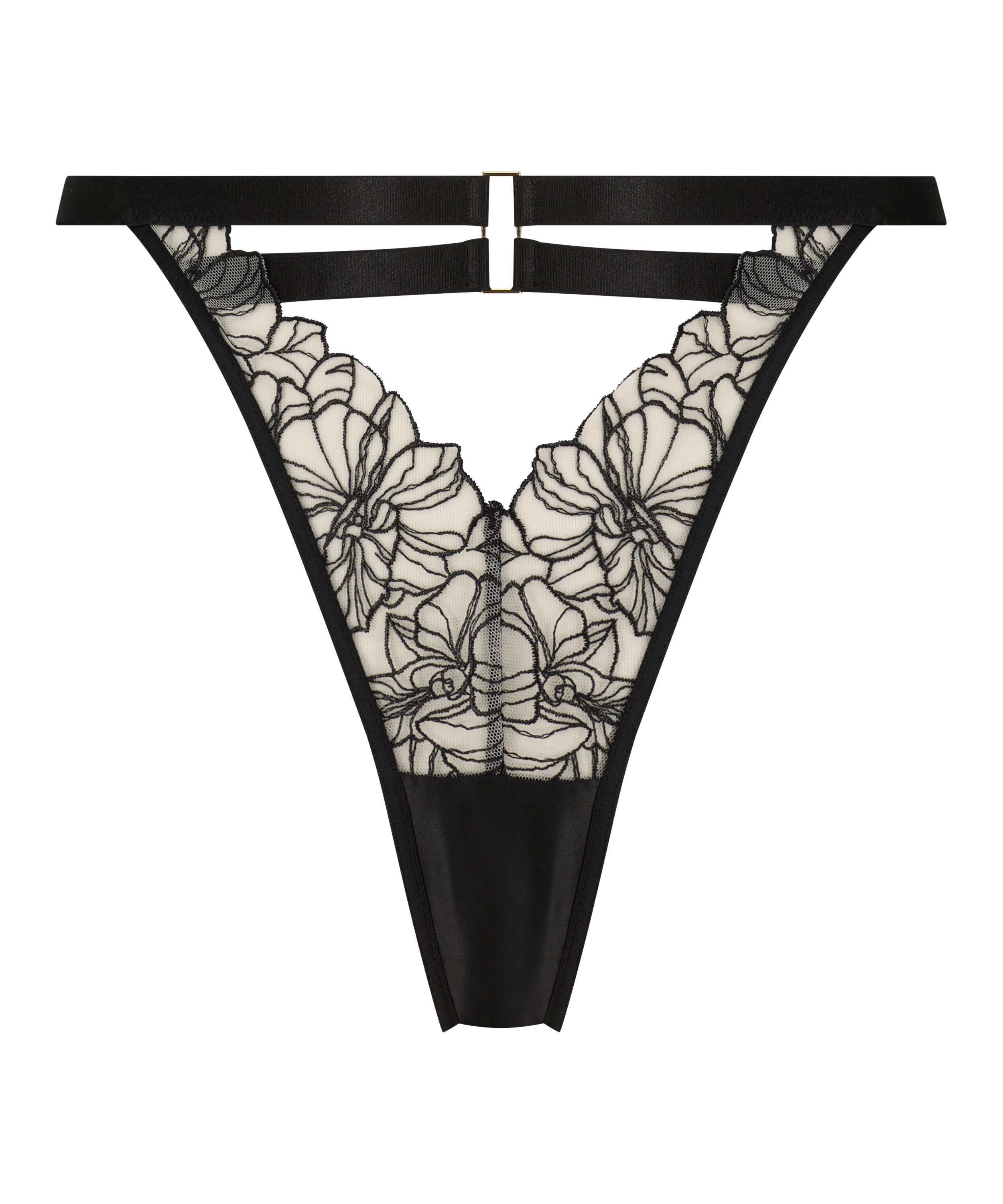 Tanga de tiro alto Tara, Negro, main