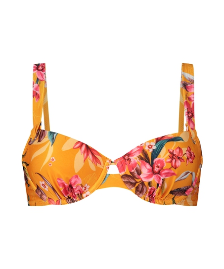 Top de bikini con aros preformado Orchid, Amarillo