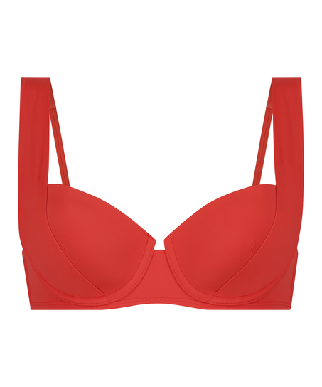 Top de bikini de aros preformado Sardinia, Rojo
