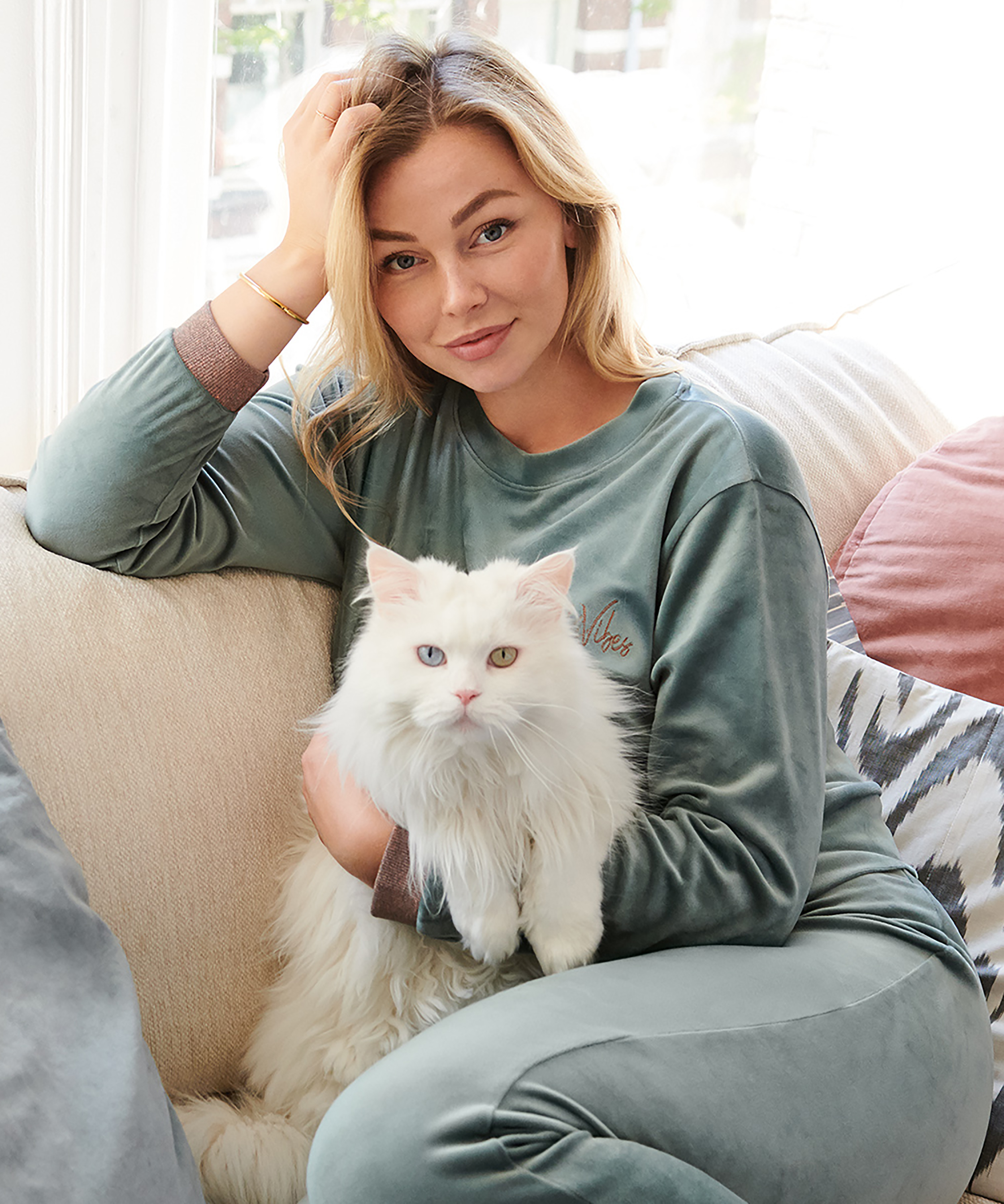 Top de terciopelo Lurex, Verde, main