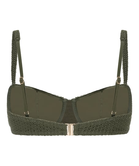Top de bikini sin relleno con aros Cairo, Verde