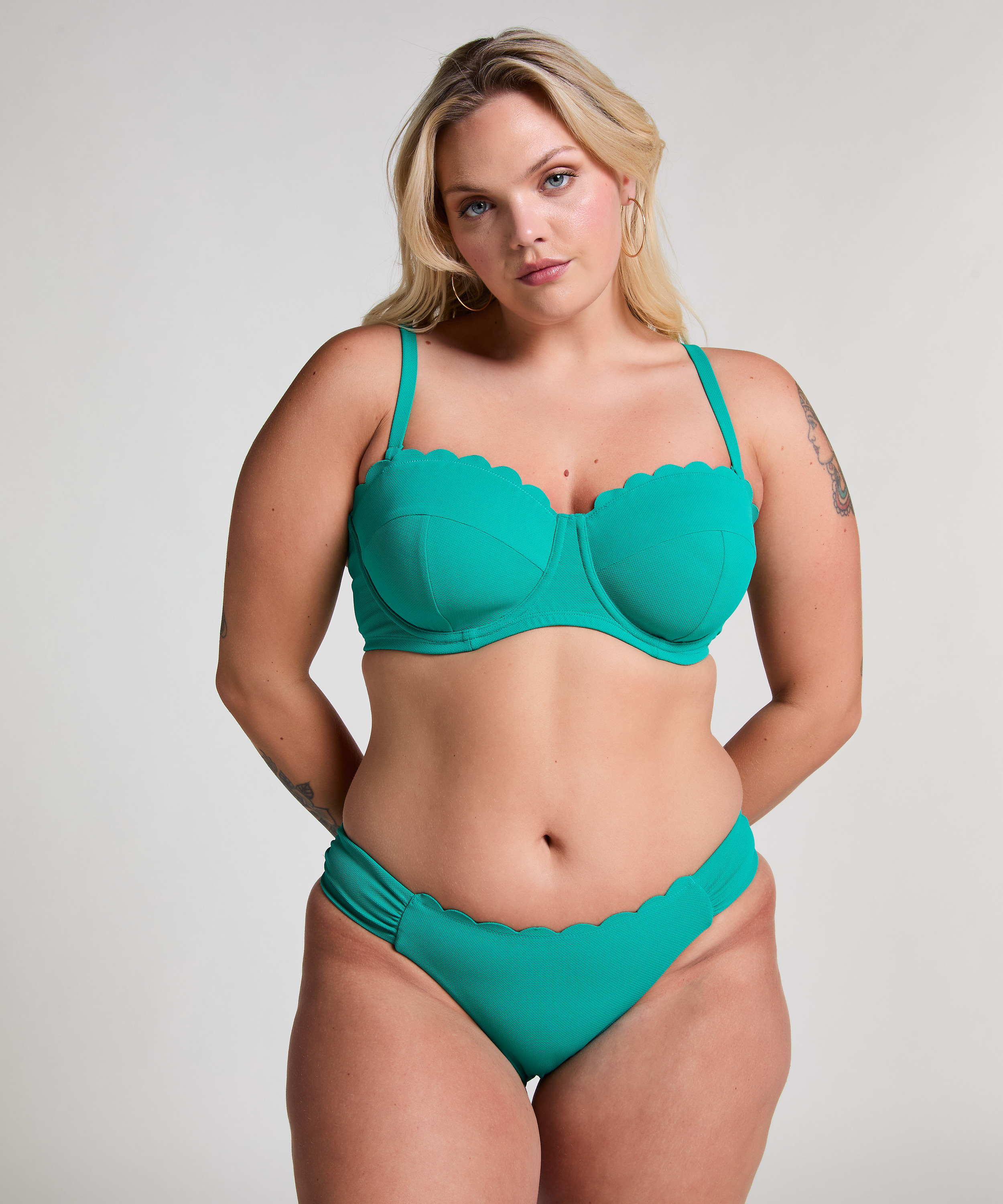 Braguita de Bikini Rio Scallop, Verde, main
