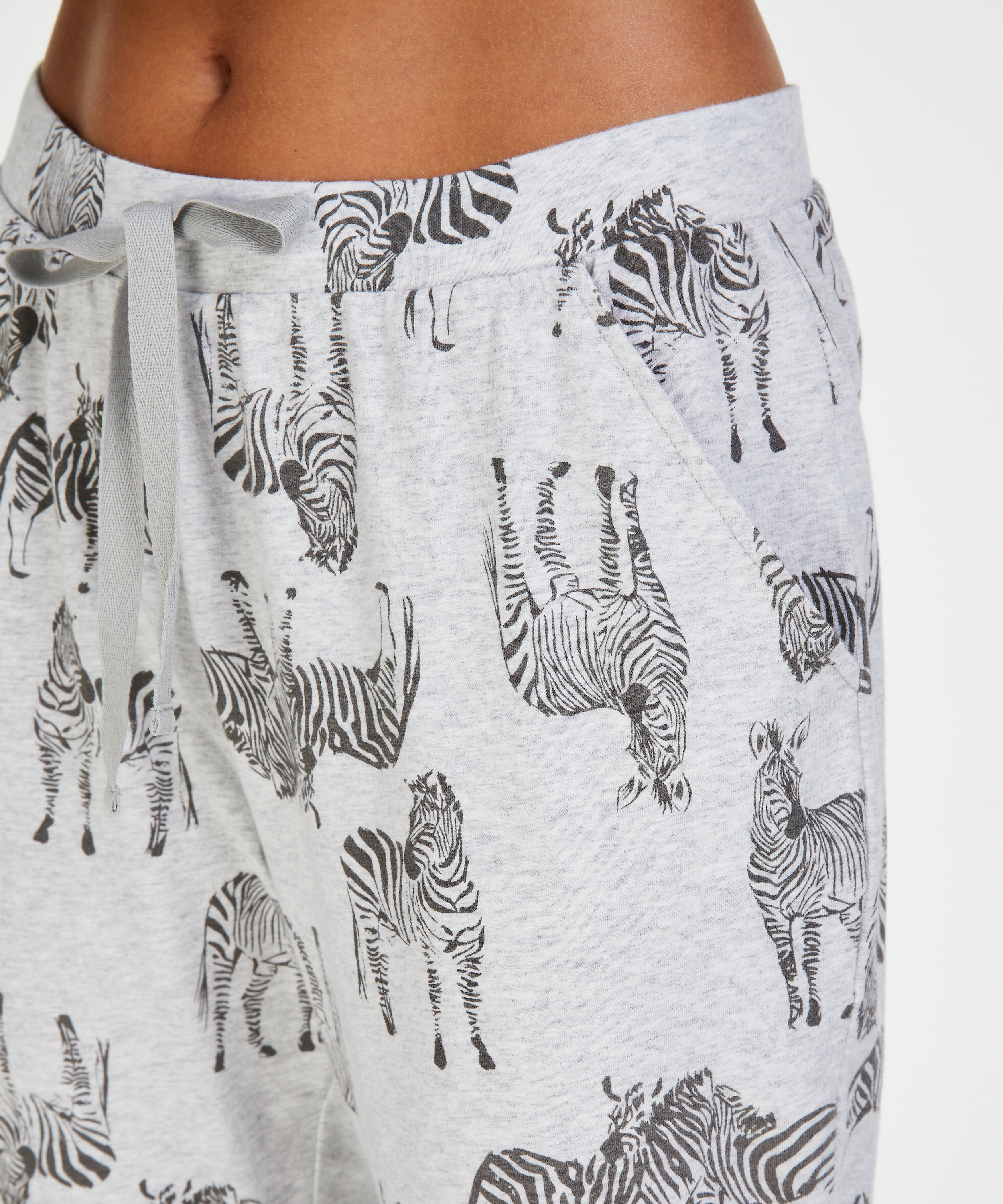 Pantalón de pijama de tejido de punto, Gris, main