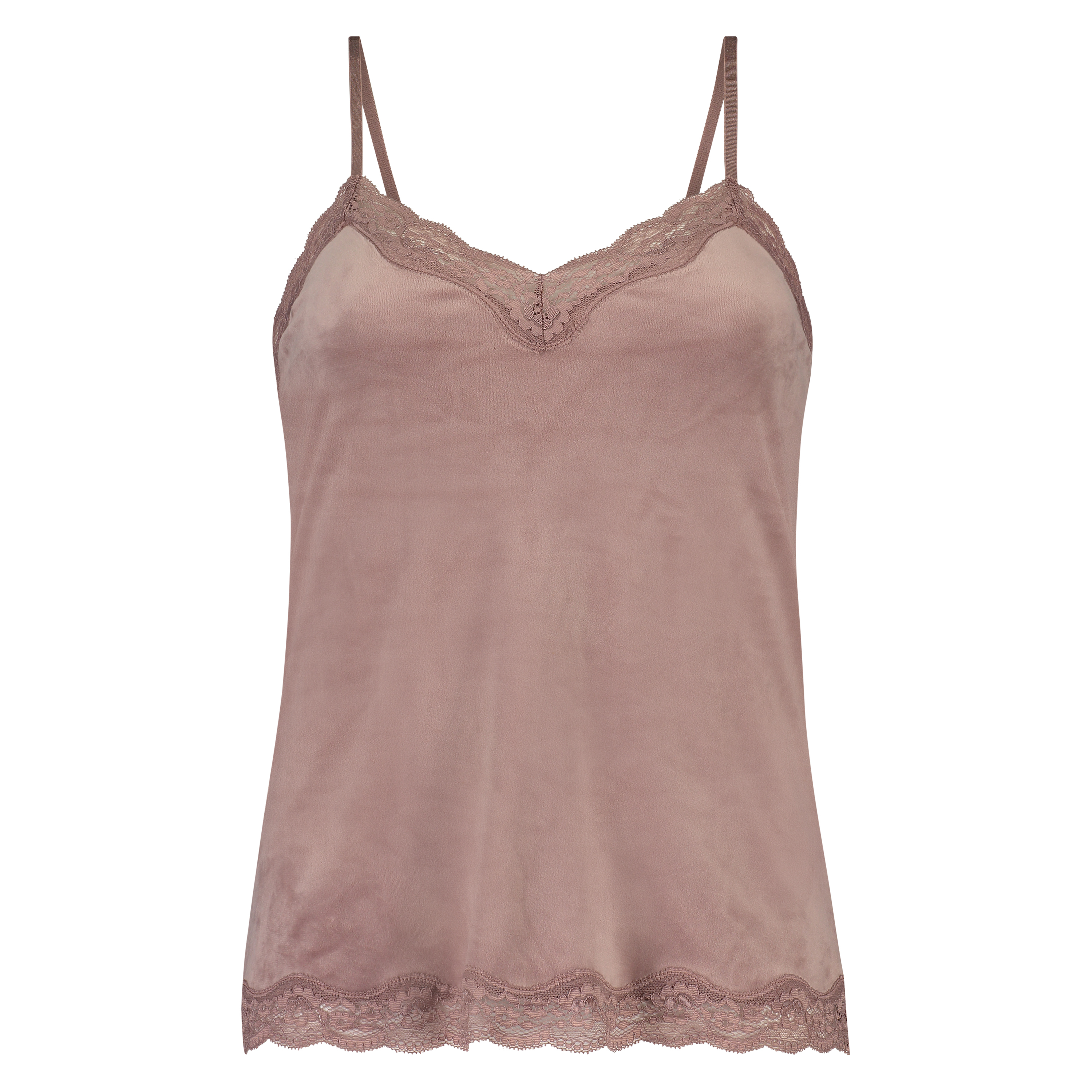 Camiseta top Velours Lace, Rosa, main