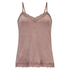 Camiseta top Velours Lace, Rosa