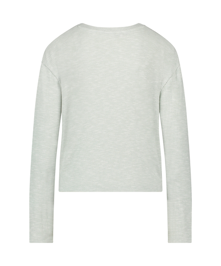 Parte de arriba de pijama de manga larga, Verde