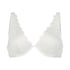 Top de bikini de aros no preformado Scallop, Blanco
