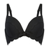 Top de bikini con aros preformado Scallop, Negro