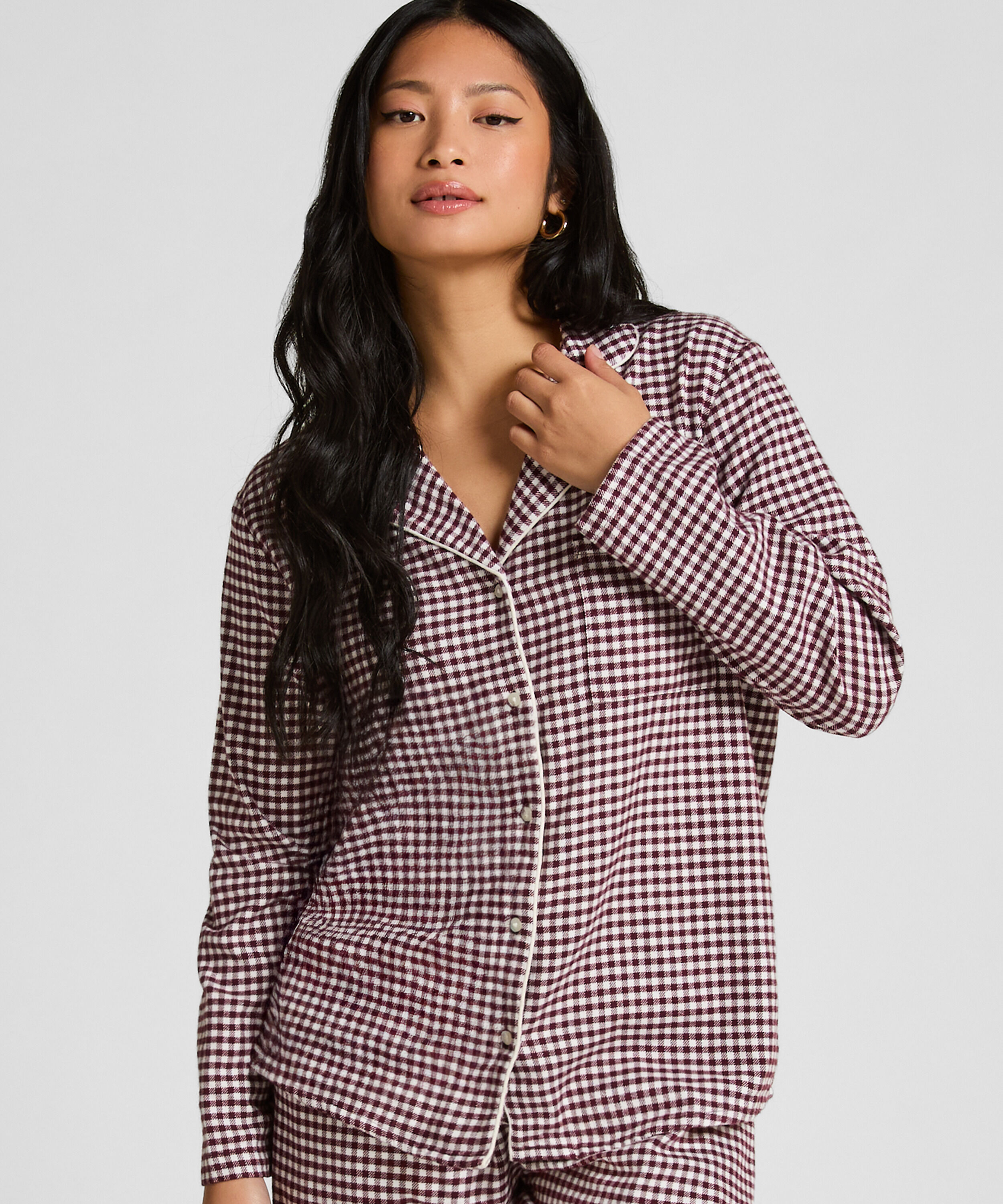 Top de pijama Flanel Essentials, Morado