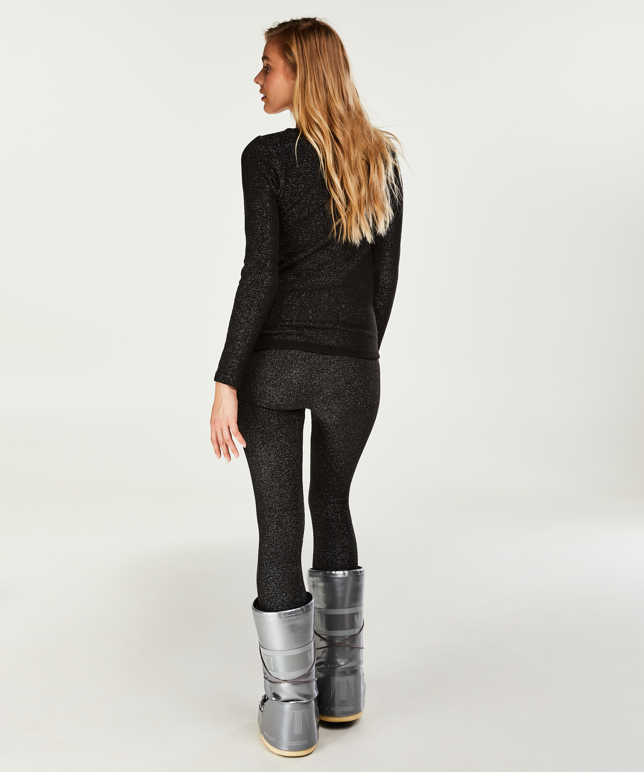 Leggings deportivos de cintura baja HKMX, Negro, main