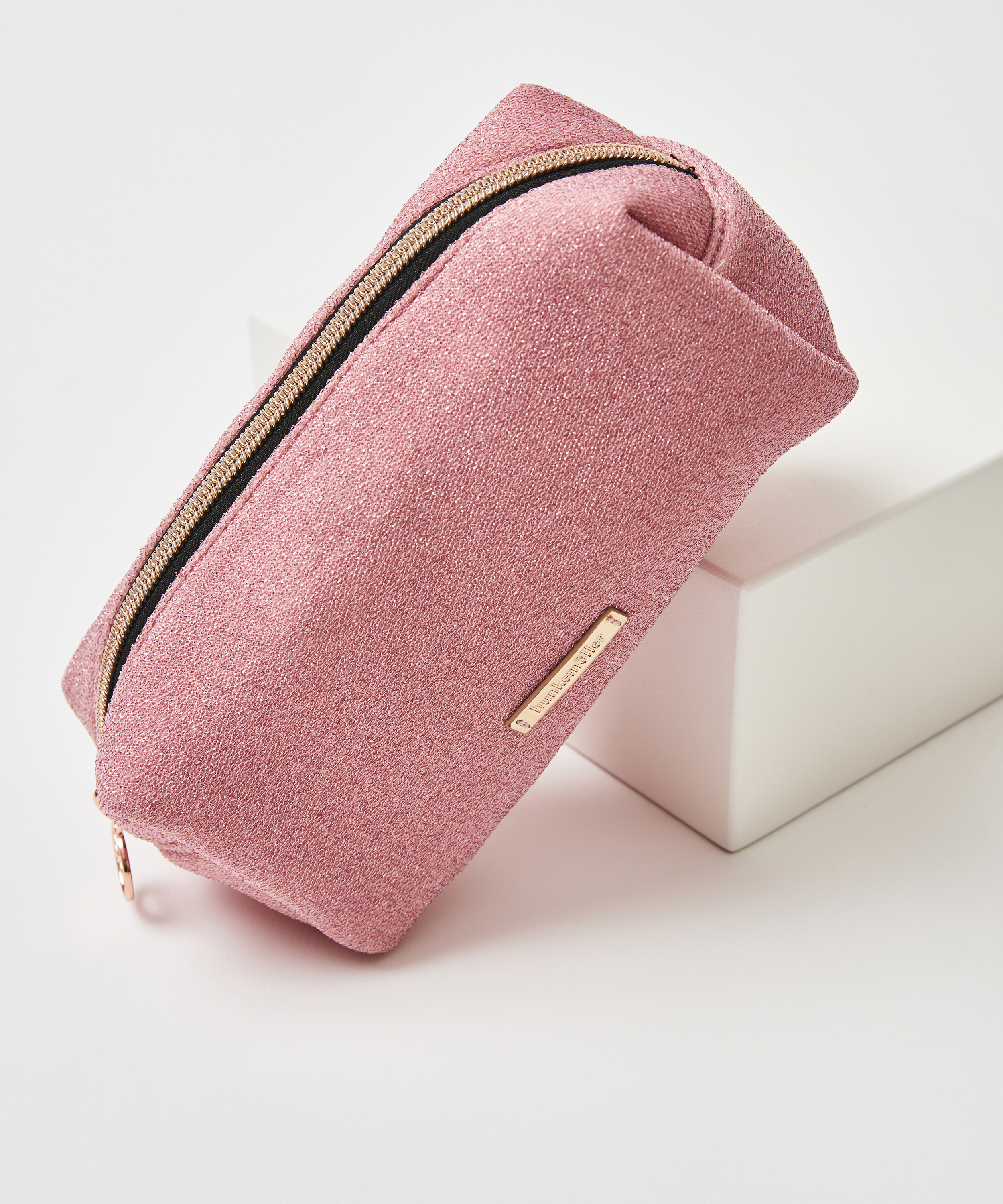 Bolso de maquillaje Glitter, Rosa, main