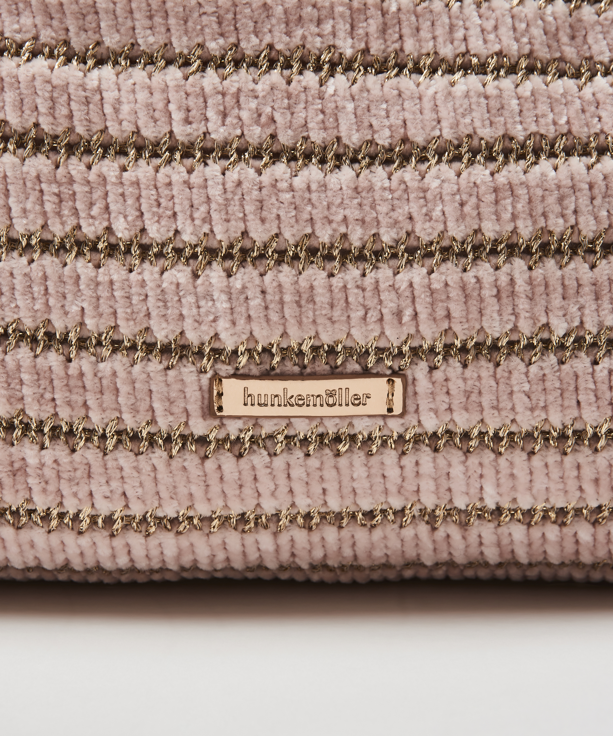 Neceser de maquillaje Chenille, Rosa, main