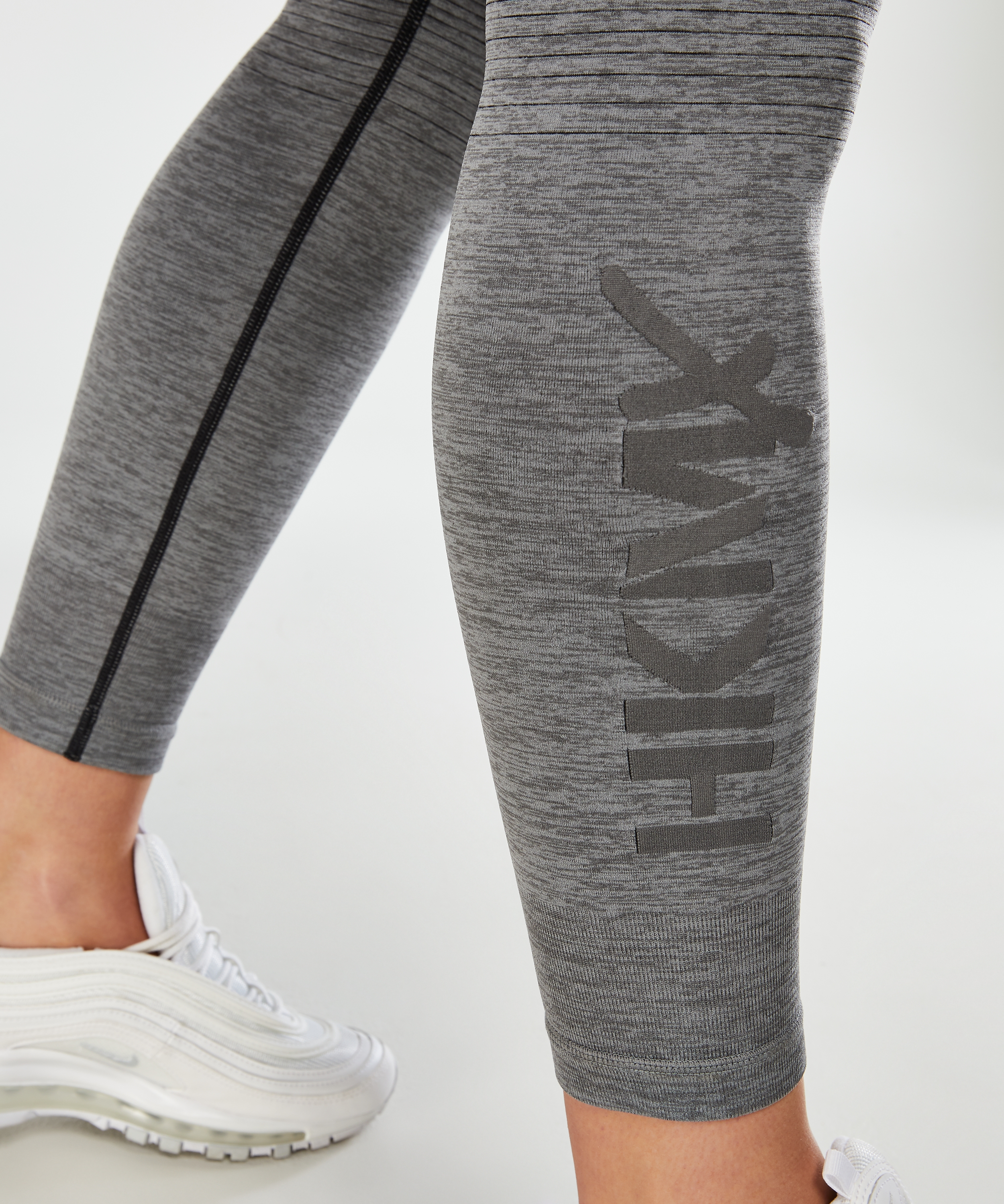 Mallas deportivas de corte alto, de punto Ombre de HKMX, Gris, main