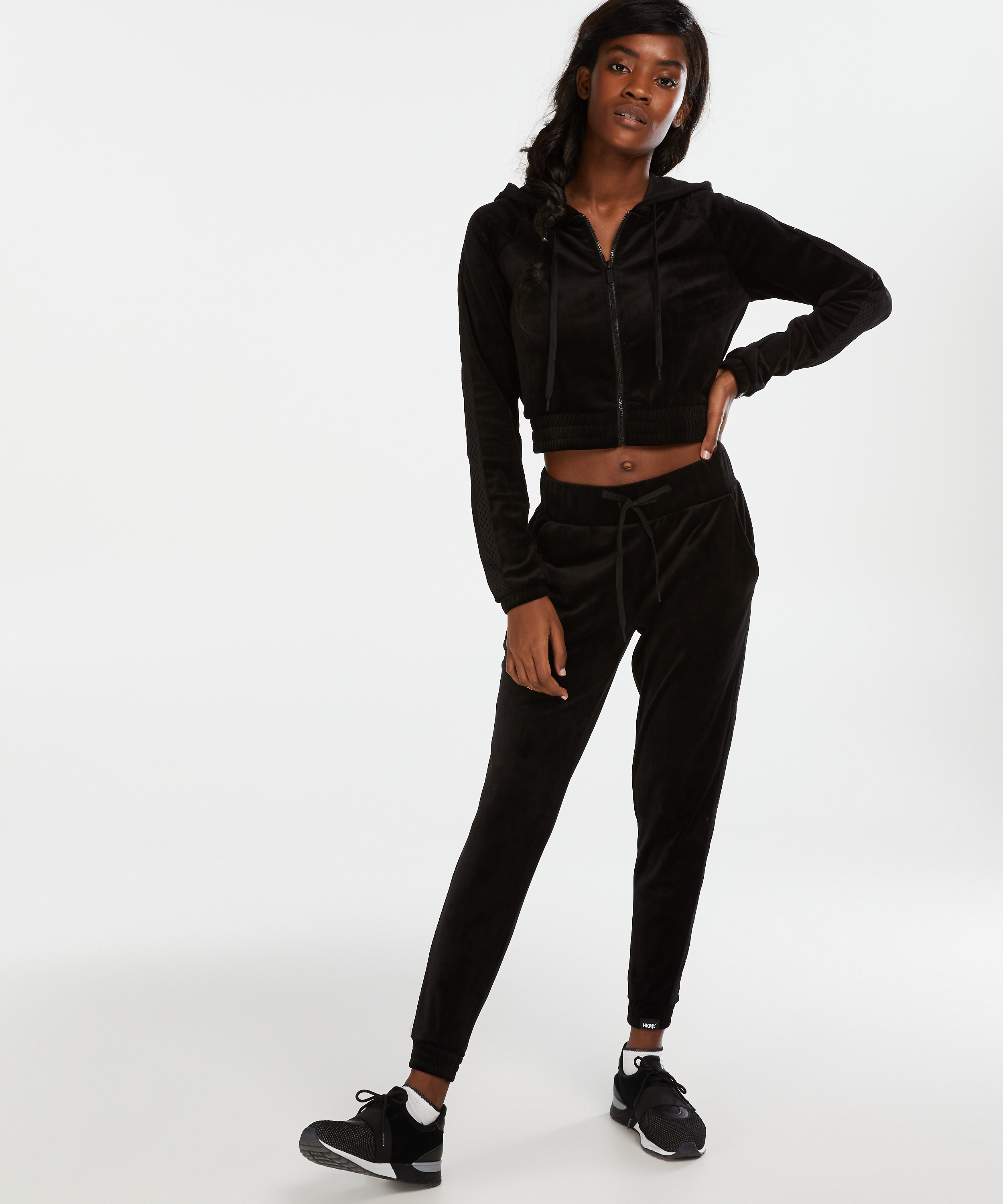 Chaqueta de terciopelo HKMX, Negro, main