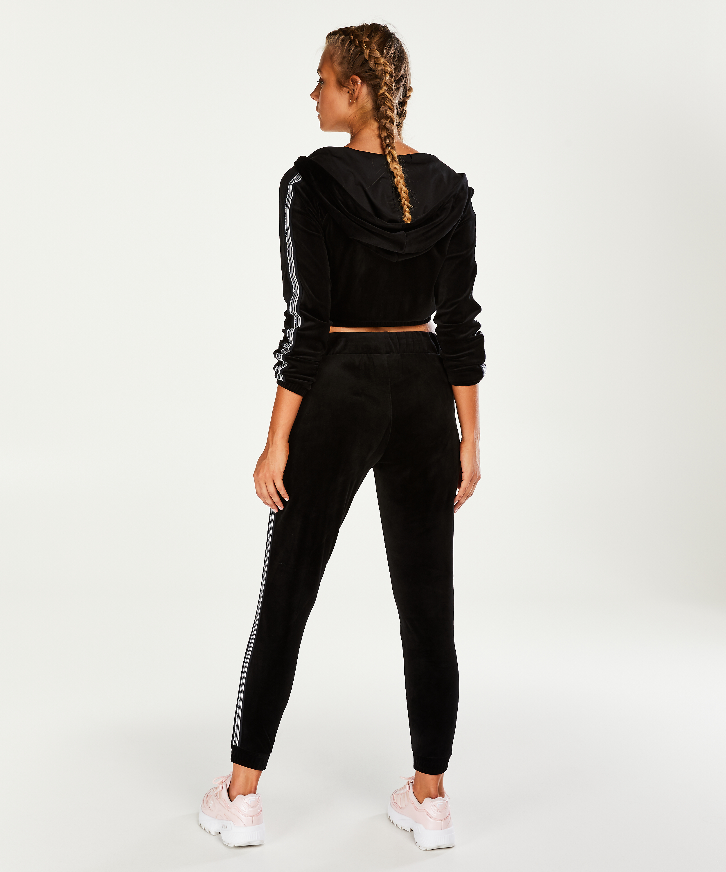 Chaqueta deportiva HKMX  de terciopelo, Negro, main