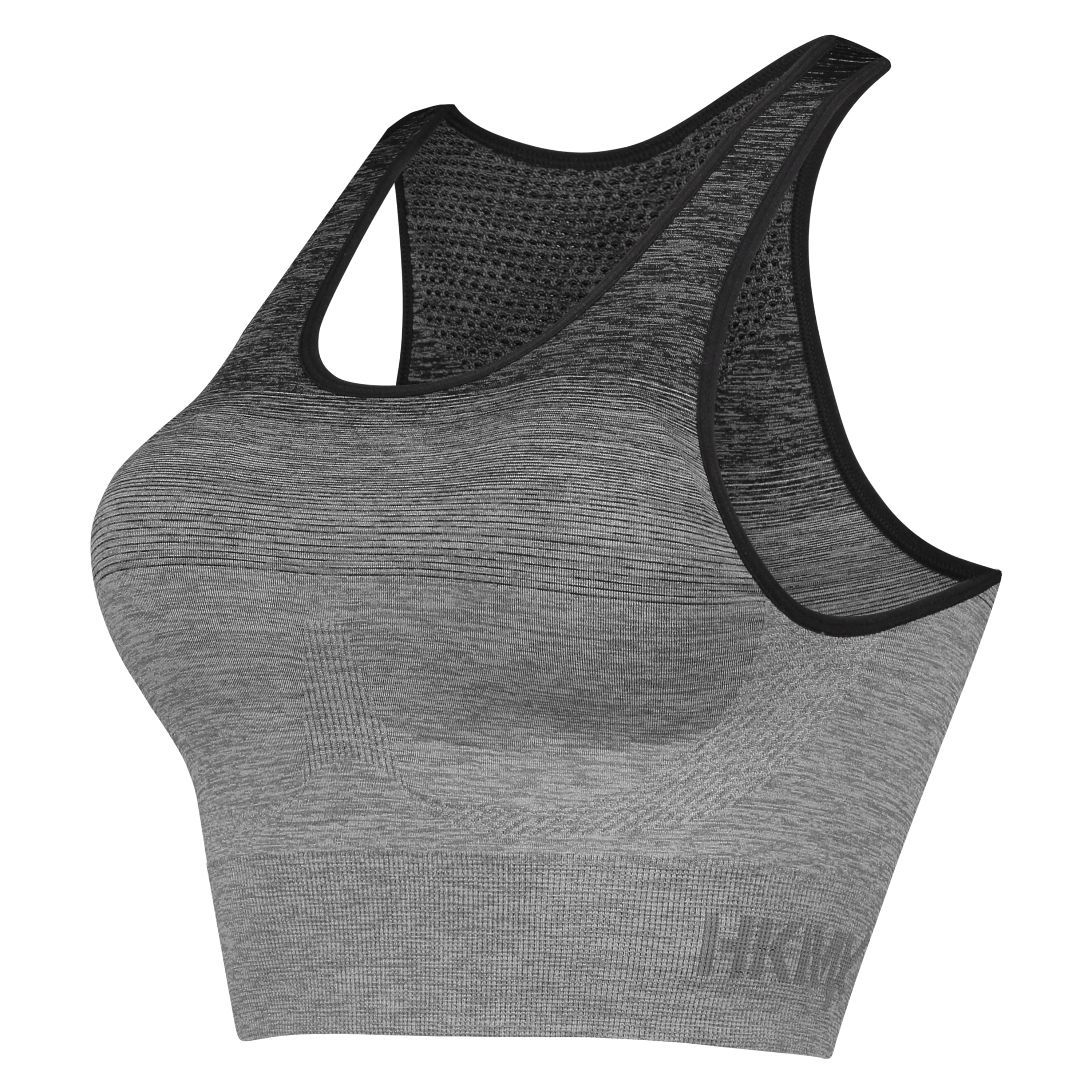 Sujetador deportivo de cuello alto y nivel 2 Ombre de HKMX, Gris, main