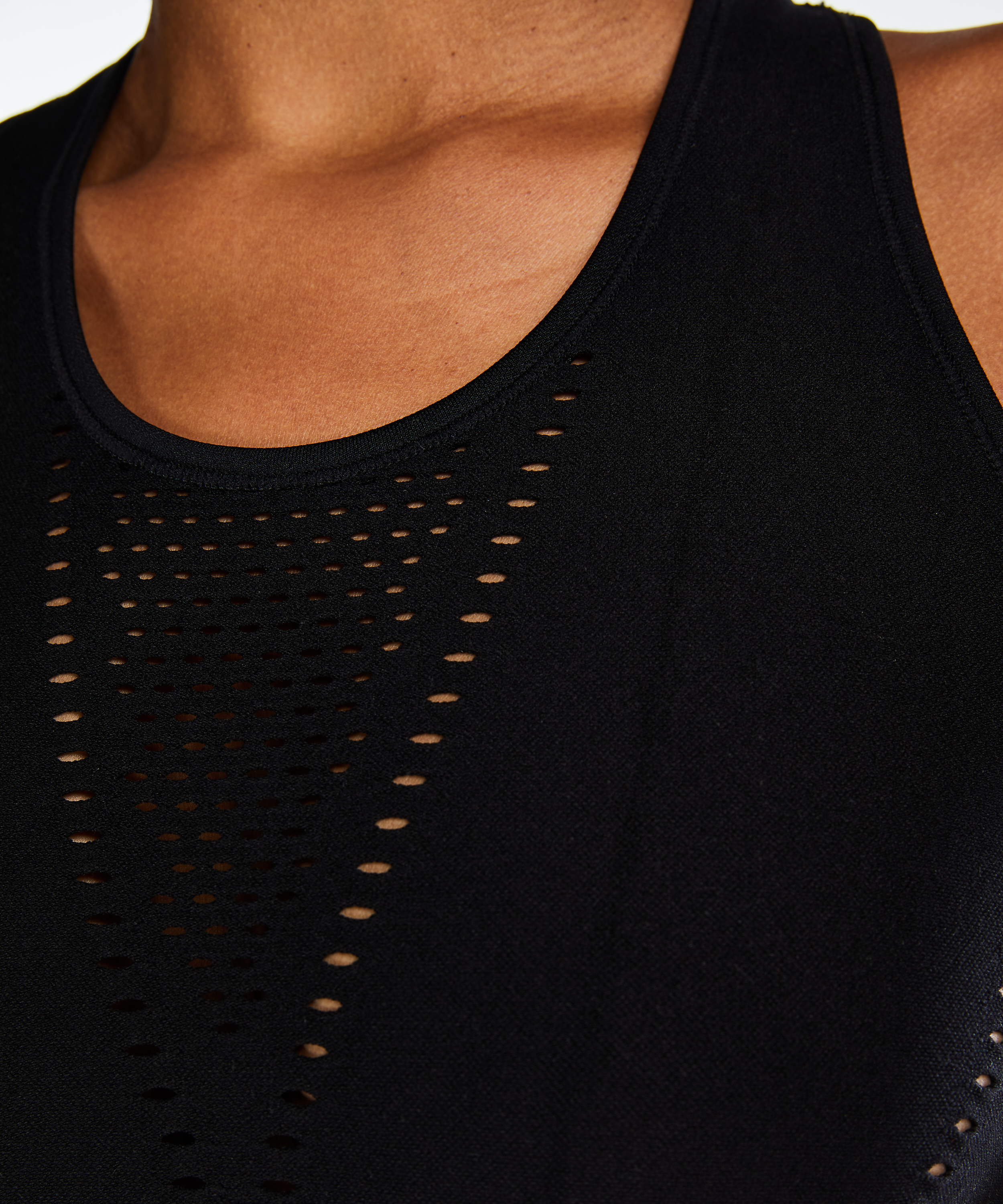 Camiseta sin mangas redonda HKMX, Negro, main