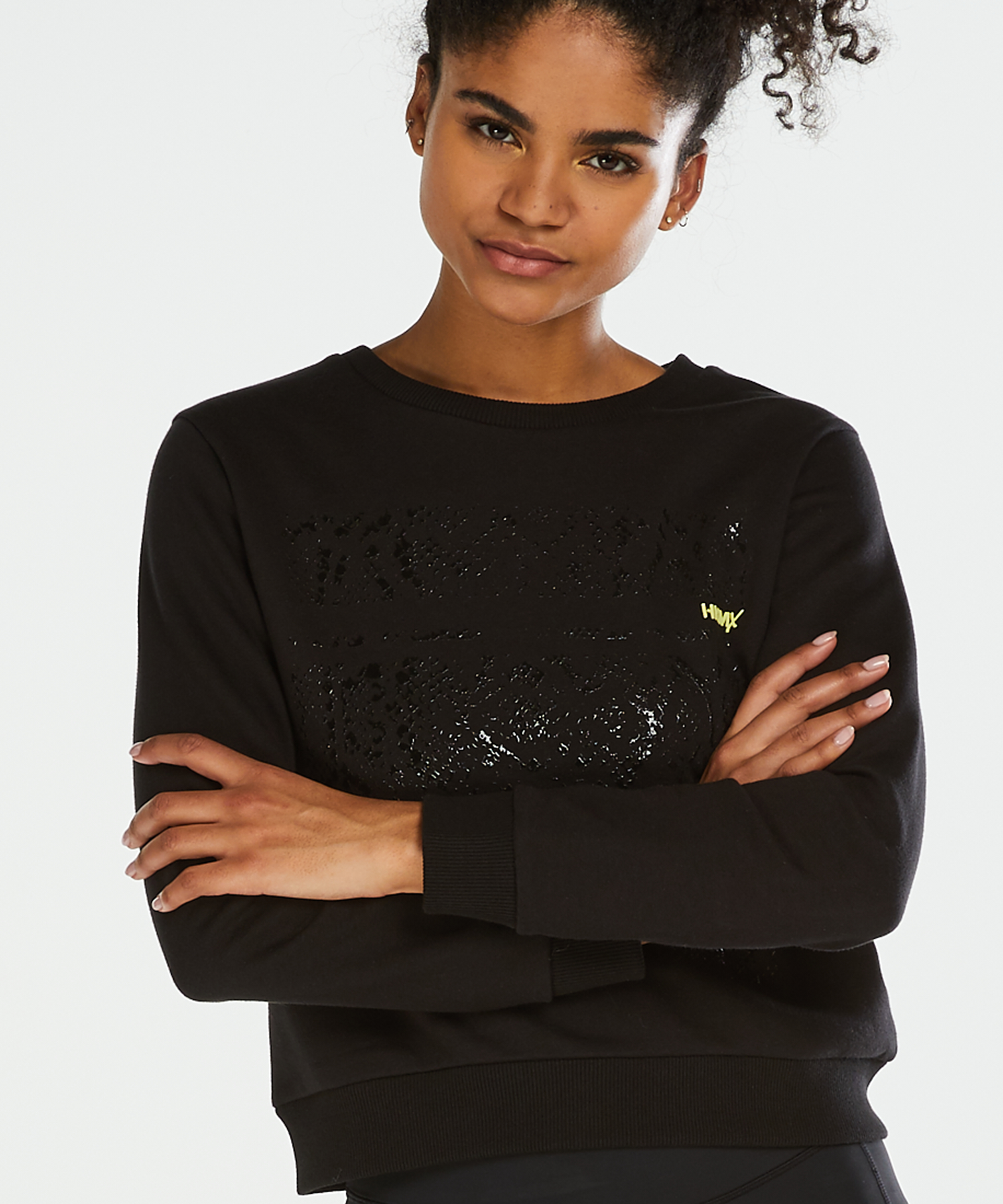 Sudadera corta HKMX, Negro, main