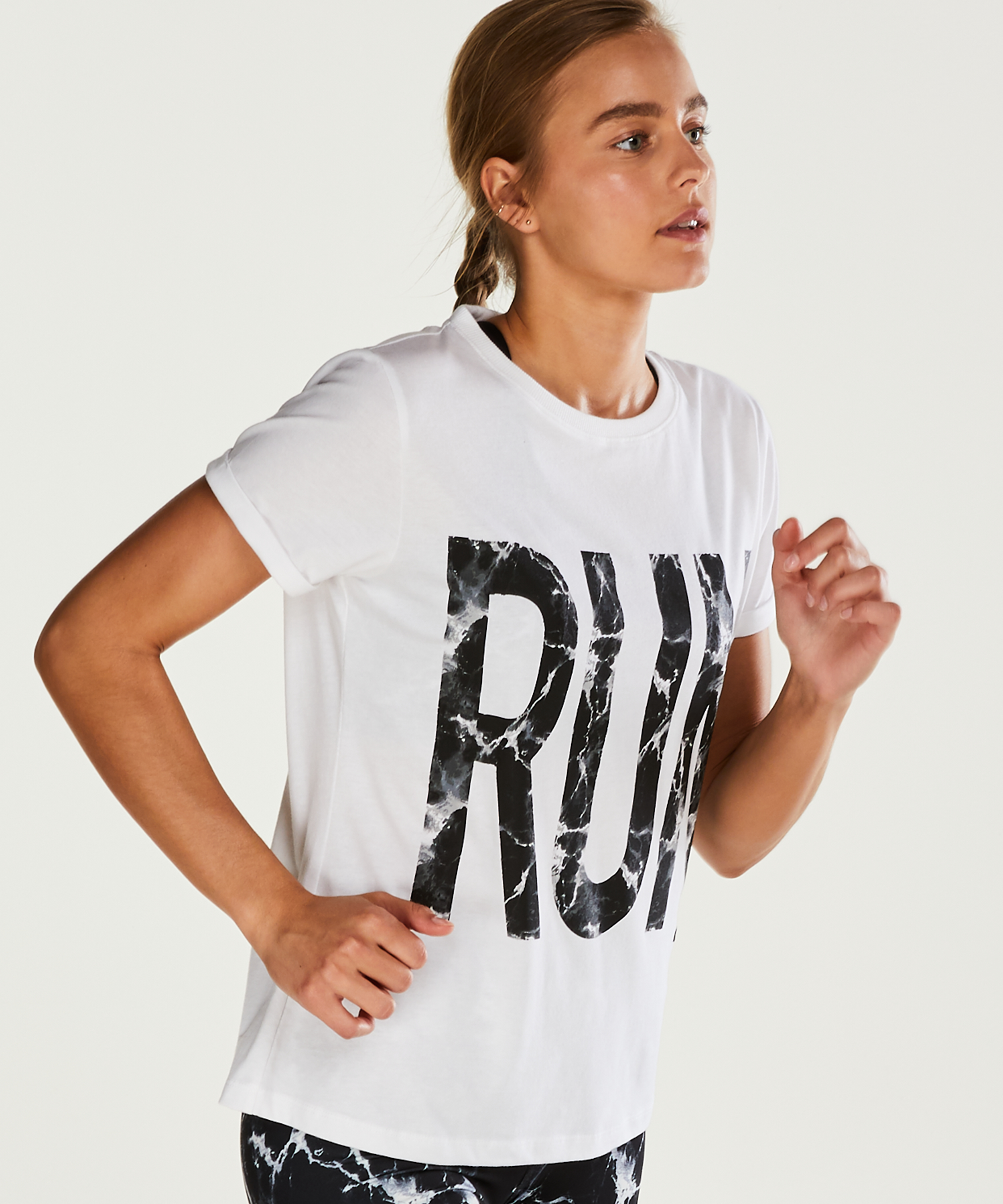 Camiseta de deporte HKMX con manga corta, Blanco, main