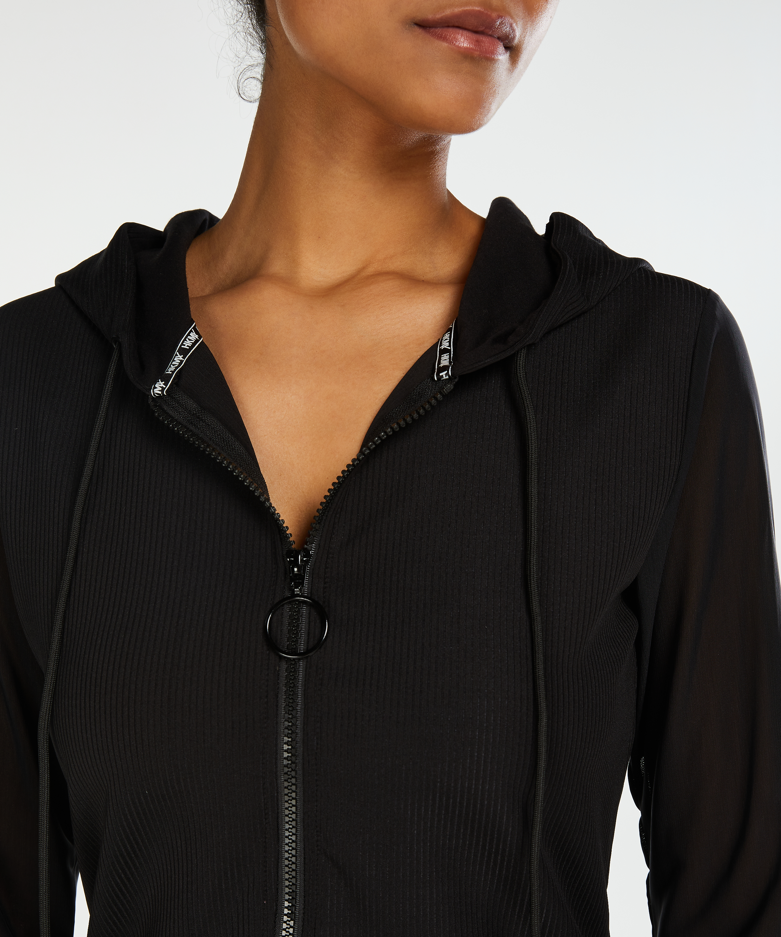 Vestido de rejilla de HKMX, Negro, main